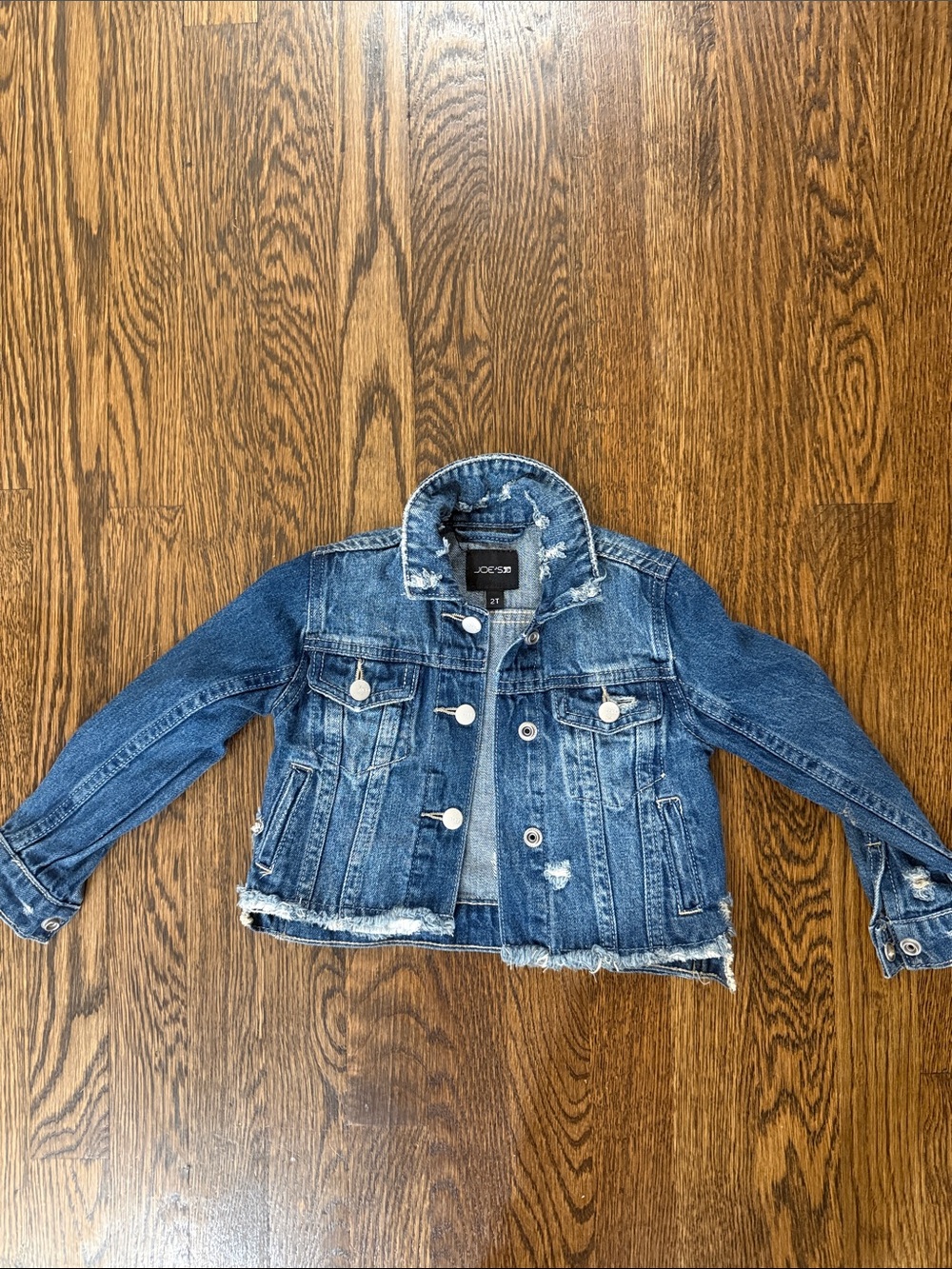Joe's Jeans Blue Distressed Kids Denim Jacket